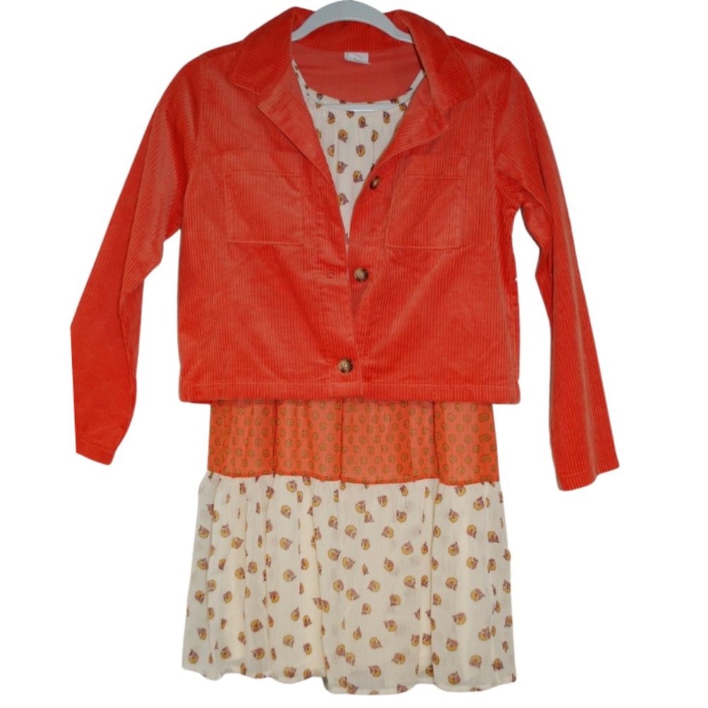Wonder Nation- Girls Layered Dress And Jacket